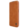 Nillkin Qin Pro iPhone 15 Pro Flip Case - Bruin