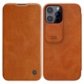 Nillkin Qin Pro Series iPhone 13 Pro Flip Case - Bruin