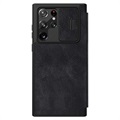 Nillkin Qin Series Samsung Galaxy S22 Ultra 5G Flip Case - Zwart