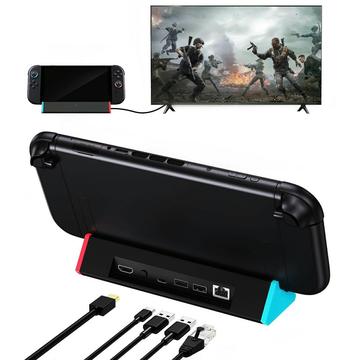 Nintendo Switch 2 dockingstation / hub - HDMI, USB 3.0, USB-C, LAN - Zwart
