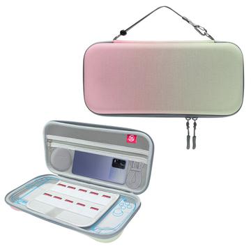 Nintendo Switch 2 JYS JYS-NS2283 EVA-draagtas met twee compartimenten - Roze / Groen