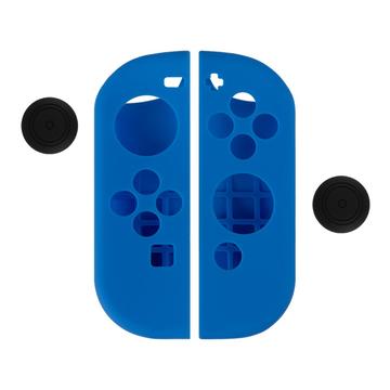 Silicone hoesje voor Nintendo Switch Controller met duimgrepen - Blauw