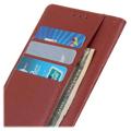 Nokia C21 Plus Wallet Case met Magnetische Sluiting - Bruin
