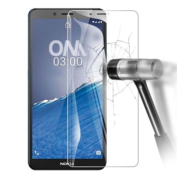 Nokia C3 Screenprotector van gehard glas - 9H, 0,33 mm - Doorzichtig