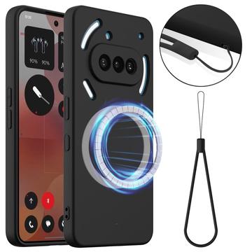 Nothing Phone (3a) Liquid Siliconen Hoesje - MagSafe Compatibel - Zwart