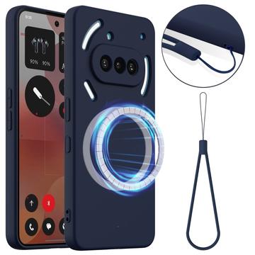 Nothing Phone (3a) Liquid Siliconen Hoesje - MagSafe Compatibel - Donkerblauw