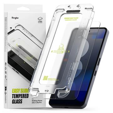 Nothing Phone (3a)/(3a) Pro Ringke Easy Slide Glazen Screenprotector - 2 stuks. (Geopende verpakking - Uitstekend)