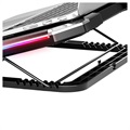 Nuoxi Q8 RGB Laptop Cooling Pad & Desktop Stand - Zwart