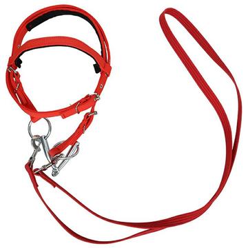 Nylon Ruiterhalster met Loodkoord - 1.3m - Rood