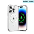 iPhone 15 Pro Max Okkes MagSafe Hybrid Case - Doorzichtig