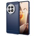 OnePlus 13 Geborsteld TPU Hoesje - Koolstofvezel - Blauw