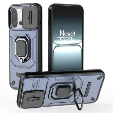 OnePlus 13T/13s Roterende ring hybride hoesje met camera schild - Blauw