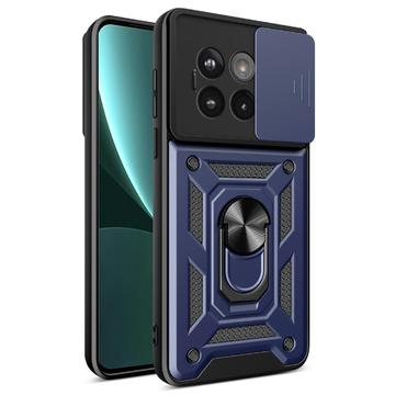 OnePlus Ace 5/5 Pro/13R Roterende ring hybride hoesje met camera schild - Blauw