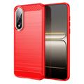 OnePlus Ace 5 Ultra/Nord 5 Geborsteld TPU Hoesje - Koolstofvezel - Rood