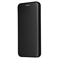 OnePlus Nord 2 5G Flip Case - Koolstofvezel - Zwart