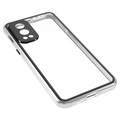OnePlus Nord 2 5G Magnetisch Hoesje met Gehard Glas - Zilver