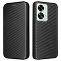 OnePlus Nord 2T Flip Case - Koolstofvezel - Zwart