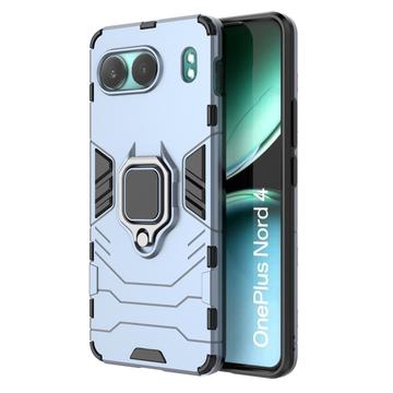 OnePlus Nord 4 Hybride Hoesje met Ringhouder - Blauw