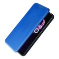 OnePlus Nord CE 2 Lite 5G Flip Case - Koolstofvezel - Blauw