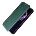 OnePlus Nord CE 2 Lite 5G Flip Case - Koolstofvezel - Groen