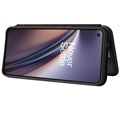 OnePlus Nord CE 5G Flip Case - Koolstofvezel - Zwart