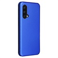 OnePlus Nord CE 5G Flip Case - Koolstofvezel - Blauw