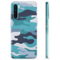 OnePlus Nord TPU Hoesje - Blauw Camouflage