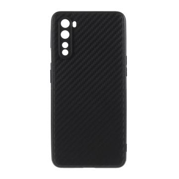 OnePlus Nord Twill Textur TPU hoesje - Zwart