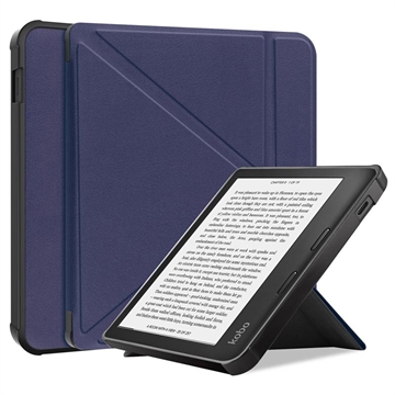 Kobo Libra 2 Origami Stand Folio-hoes - Donkerblauw