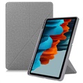 Origami Standaard Samsung Galaxy Tab S7+/S8+ Folio Case - Grijs