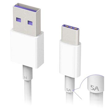 Huawei HL1289 SuperCharge USB Type-C Kabel - 1m - Wit