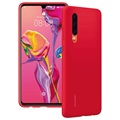 Huawei P30 Siliconen Auto Case 51992848 - Rood