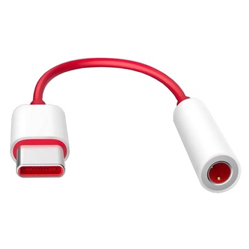 OnePlus USB-C / 3,5 mm kabeladapter - bulk - rood / wit