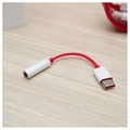 OnePlus USB-C / 3,5 mm kabeladapter - bulk - rood / wit