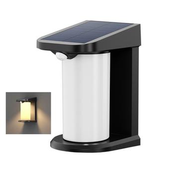LED-buitenlamp op zonne-energie/muurlamp met PIR bewegingsmelder YH0619-PIR - Warm wit