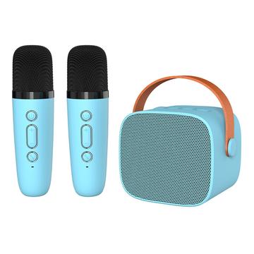 P2 Kinderkaraoke Bluetooth Speaker met 2 Microfoons - Blauw