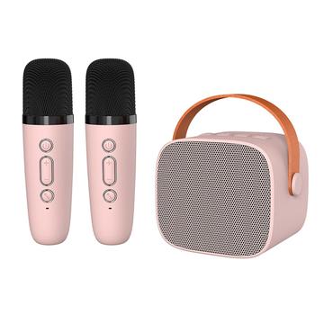 P2 Kinderkaraoke Bluetooth Speaker met 2 Microfoons - Roze