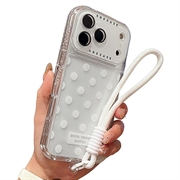 iPhone 17 Pro PC/TPU Hoesje met lensfolie en riem - Polka Dot