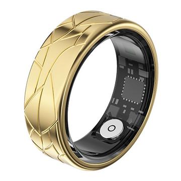 PX02 Crack Design Multifunctionele Smart Ring met Fotobediening - Maat: 17.4mm - Goud
