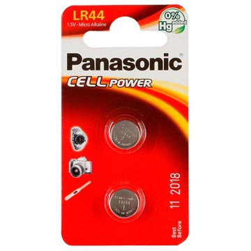 Panasonic LR44 Micro Alkaline Knoopcel Batterij - 2 Stk.