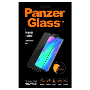 PanzerGlass Case Friendly Huawei P30 Lite Screenprotector - Zwart