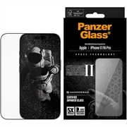 iPhone 17/16 Pro PanzerGlass Ceramic II Protection Ultra-Wide Fit EasyAligner Screenprotector - 9H - Zwarte rand