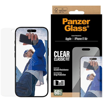 iPhone Air PanzerGlass Classic Fit EasyAligner Glazen Screenprotector - 9H