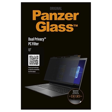 PanzerGlass Dual Privacy Glazen Screenprotector voor Laptop - 13" (Geopende verpakking - Bulkverpakking)