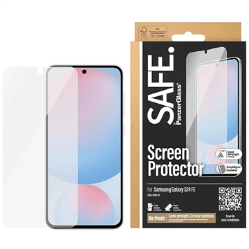 Samsung Galaxy S24 FE PanzerGlass Safe Ultra-Wide Fit Glazen Screenprotector - 9H - Helder
