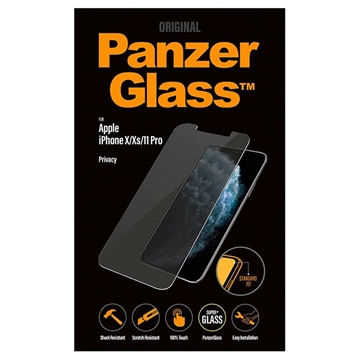 iPhone 11 Pro/XS PanzerGlass Standard Fit Privacy Glazen Screenprotector