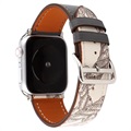 Apple Watch Series 7/SE/6/5/4/3/2/1 patroon lederen band - 41 mm/40 mm/38 mm