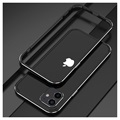 Polar Lights Style iPhone 12 Mini Metalen Bumper - Zwart / Zilver