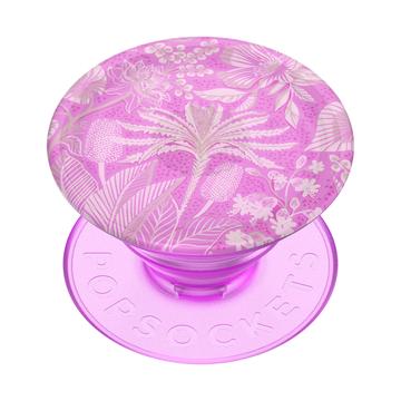 PopSockets PlantCore Uitbreiding Stand & Grip - Tan Lines Vivid Pink