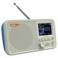 Draagbare DAB Radio & Bluetooth Speaker C10 - Wit / Blauw